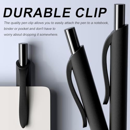 208 Pack Black Pens - Bulk Pens 1.0mm No Bleed Retractable Ballpoint Pens | Medium Point Smooth Writing Black Ink Click Pen for Waitress, Server, Office, business - color: Black (Black ink)