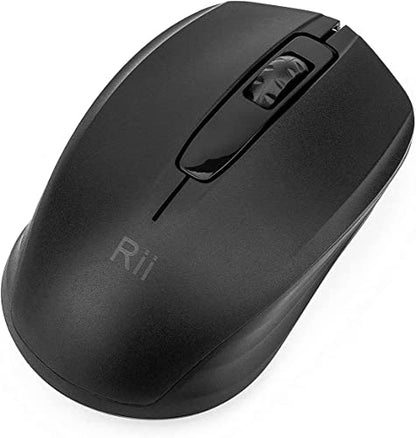 Rii Wireless Mouse,2.4G Portable Computer Mice for PC, Laptop, Windows,Office Included Wireless USB dongle (2-Pack(Black)) - color: 2-Pack(Black)