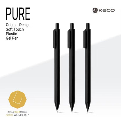Kaco Gel Pens, 0.5 mm Fine Point, Black Ink 10 Count, Quick Dry Smooth Writing, Aesthetic Office Supplies Refillable Retractable - color: 0.5mm 10 PCS Black