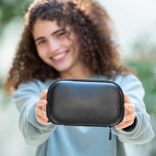 ZIPIT Black Carbon Pencil Case, EVA Pencil Box, Durable Storage Organizer, School Supplies and Cable Holder - color: Carbon