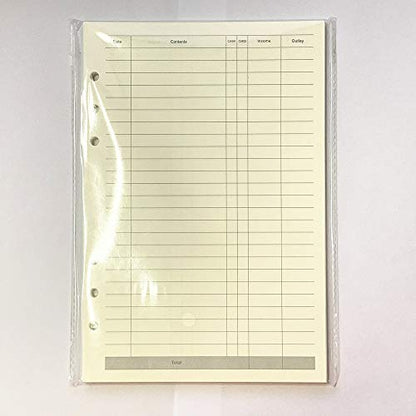 A5 Planner Inserts,6 Ring Budget Binder Refill,Personal Accounting Book for Filofax, 90 Pages Double Side Printed, 100Gsm Paper, Harphia(A5 5.59 x 8.27'',Finance) - color: Finance Schedule, size: A5