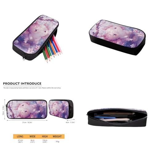 Cherry Blossom Axolotl Backpack for Girls Kids Backpack with Lunch Box Water Bottle Pouch and Kawaii Pencil Case 4PCS Set Cute Bookbag with Front Pocket 17" School Bag for Elementary Girls - color: Cute Cherry Blossom Axolotl