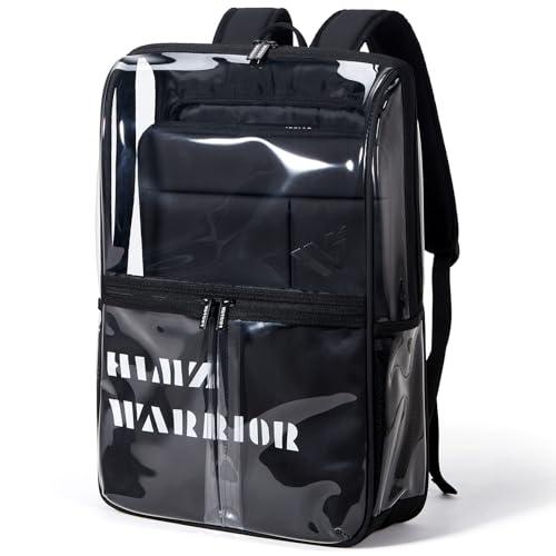 Clear Backpack Heavy Duty for Adults Men Work with Reinforced Straps, Laptop Bag for Stadium Events - color: White Large