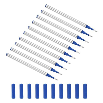 PATIKIL 1mm Pen Ink Refills, 10 Pcs Ballpoint Refill Medium Point Metal Compatible Replaceable Replacement for Pen Writing Office, Blue - color: Blue