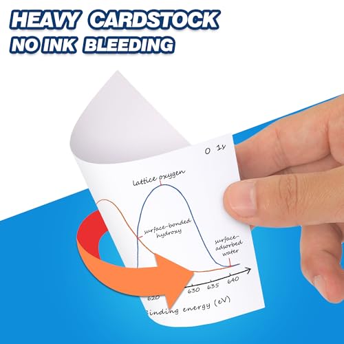 Chell 200 Count 3x5 Inch Heavyweight Blank Index Cards, Unlined, White | No Bleed-Through, Double Side Unlined, Made of 74 lb. Cover Weight Paper - size: 3"x5"