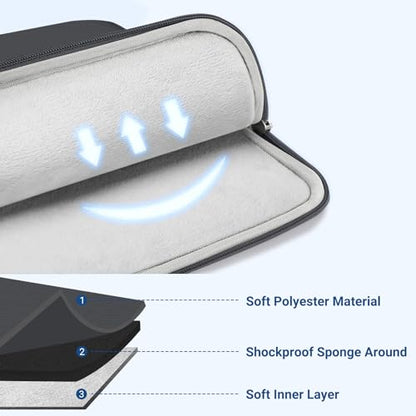 MOSISO Laptop Case 13.3 inch, 13-13.3 inch Laptop Sleeve Compatible with MacBook Air/Pro 13/Pro 14 M5 M4 M3 M2 M1, HP Dell ASUS Lenovo,Polyester Vertical Computer Sleeve Bag with Pocket, Dawn Gray - color: Dawn Gray, size: 13.3 inch