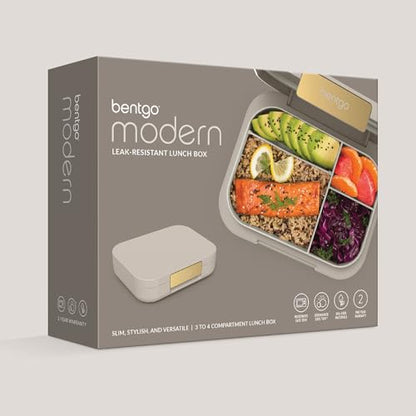 Bentgo® Modern - Leak-Resistant Bento Lunch Box For Adults, Teens, & Larger Appetites; Reusable BPA-Free Meal Prep Container with 3 or 4 Compartments, Dishwasher/Microwave Safe; 5 Cups (Sandstone) - color: Sandstone