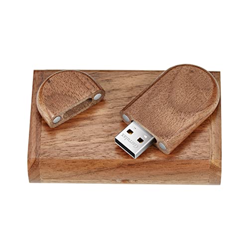 USB Flash Drive, 16GB Wooden USB2.0 High Speed USB Thumb Drives Memory Stick Pen Date Storage Stick Pendrive (Walunt Ellipse) - color: Walunt Ellipse, size: 16GB