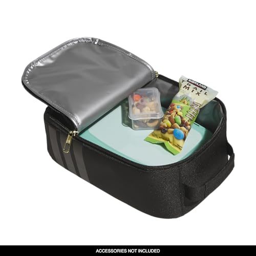 adidas Kids Santiago Lunch Bag for Girls & Boys – Insulated Cooler Lunchbox, 8L - color: 4.0/Black/ Gold Metallic