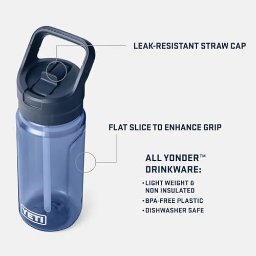 YETI Yonder 600 ml/20 oz Water Bottle with Yonder Straw Cap, Wildflower Fuchsia - color: Wildflower Fuchsia, size: 20 Ounces