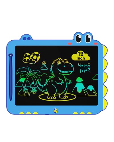 ORSEN 12 Inch LCD Doodle Board Tablet Toy - Green Dinosaur Drawing Pad for Kids 3-6 Years Old - Christmas and Birthday Gifts Blue - color: 12inch-blue