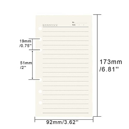 AxeWoodz A6 Lined Refill Paper 3 Pack Loose Leaf Papers 6-Hole Punched Filler Paper Refills 120 Sheets/240 Pages Binder Papers for A6 Travel Journal Diary Binder (A6, Lined) - size: A6