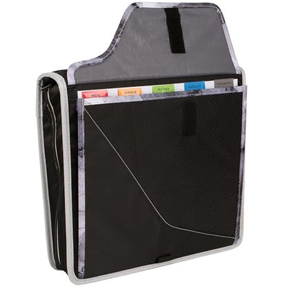 Five Star Zipper Binder, 3 Inch 3-Ring Binder with D Rings, Removable Padded Case, 5-Tab Expanding File and Multi-Use Strap, 850 Sheet Capacity, Black/Gray (29296IT8) - color: Black/Gray, size: 3 Inch