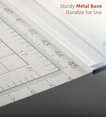 Firbon 15" Rotary Paper Trimmer with Replaceable Blade, Heavy Duty 10-Sheet Capacity Cutter for Cardstock, Photos, Scrapbooking, Office, School & Studio