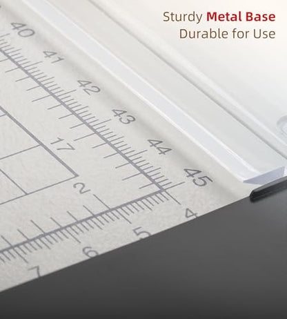 Firbon 15" Rotary Paper Trimmer with Replaceable Blade, Heavy Duty 10-Sheet Capacity Cutter for Cardstock, Photos, Scrapbooking, Office, School & Studio