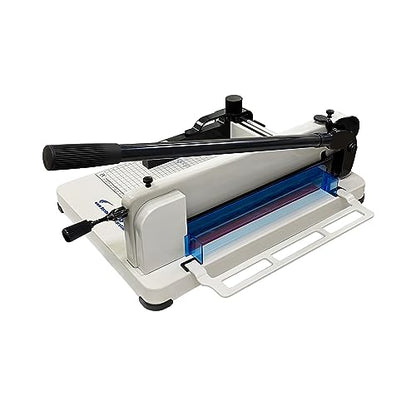 HFS(R) Heavy Duty Guillotine Paper Cutter 400 Sheet Capacity | Solid Steel Construction (A4-12'' Paper Cutter) - size: A4-12'' paper cutter