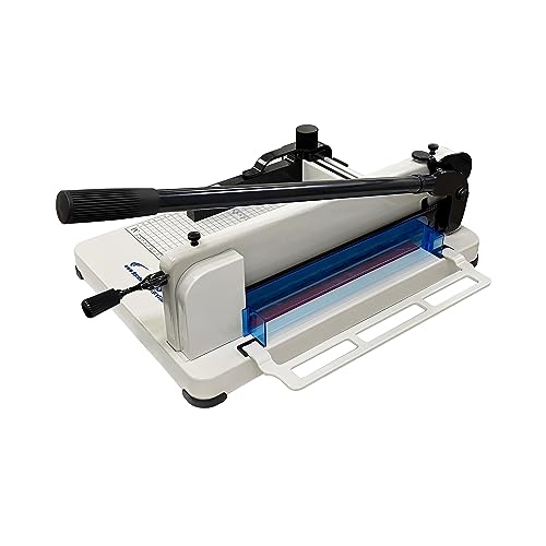 HFS(R) Heavy Duty Guillotine Paper Cutter 400 Sheet Capacity | Solid Steel Construction (A4-12'' Paper Cutter) - size: A4-12'' paper cutter