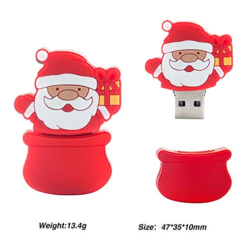 Christmas USB Flash Drive 16GB (5 Pack) New Year Gifts for Family and Friends, BorlterClamp Memory Stick of Santa Claus Christmas Tree Snowman Patterns Cute Thumb Drive - color: Christmas Pattern 16GB*5