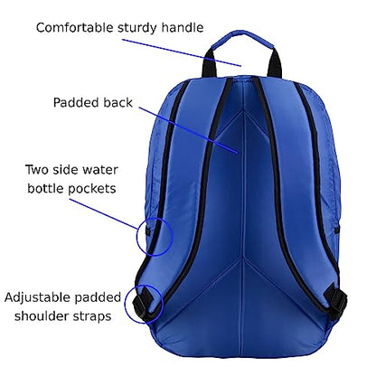 FUEL Lunch Backpack Set Teens Student Water Resistant Bookbag Bag Soft Reusable Insulated Cooler Lunch Box Thermal Travel Office Lunch Bag, Cobalt Blue - color: Blue Wave