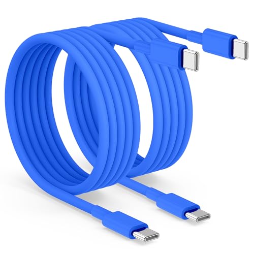 2pack 6ft USB C to C Cable, 60W Type C to Type C Fast Charging Cord for iPhone 17 16 15 Pro, Pro Max, Plus, iPad Pro, MacBook Air 13 inch, iPad Pro, Air, for Samsung Galaxy S25 and More, Blue - color: Blue, size: 6FT