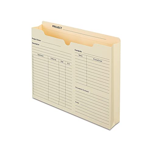 Staples Reinforced Pre‑Printed File Jackets, Letter Size, 2‑Inch Expansion, Manila, Durable Indexed Filing – 50/Box - style: 50 Pack