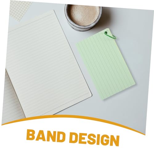 KALLORY 1set Lined Index Cards with Binder Rings Blank Flash Cards Colors for Easy Studying for Home Office and School Use