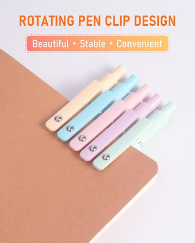 FIOVER Gel Pens, 5pcs Black Ink Medium Point 0.7mm Smooth Writing Pens with Comfort Grip, Aesthetic Ballpoint for Journaling School Office Supplies, Gifts for Women Men(5PCS Gradient Black Ink) - color: 5PCS Gradient Black Ink