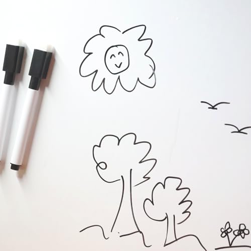 20 Pcs Black Magnetic Dry Erase Markers with Eraser Cap, Mini White Board Markers Bulk, Fine Tip Pens for Whiteboard, Party, Office and Home