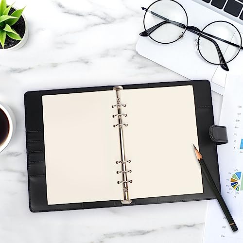 Toplive A5 Refill Paper [5 Pack], 100GSM Thick 6 Hole Loose Leaf - 225 Sheets (450 Pages), Blank Refillable Filler Inserts for 6 Ring Binder/Journal/Notebook - Perfect for Sketching & Creative Notes - style: 5Pack Blank Paper