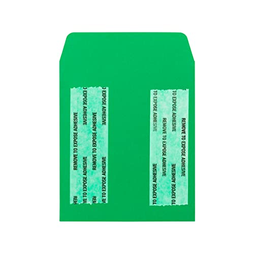 Hygloss 30 Pcs Library Card Pockets 3.5x5 Inch - Self-Adhesive Pocket Envelopes - Dark Green Classroom Envelope Pockets - Ideal for Organizing - Colorful Small Library Book Pocket - color: Dark Green, style: 30 Pockets
