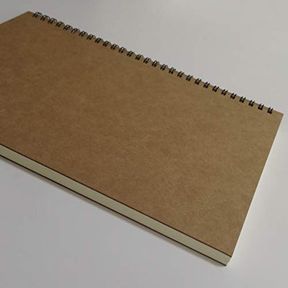 YUREE Spiral Notebook/Spiral Journal Lined, B5 Hard Kraft Cover Wire Bound Notebook Ruled, 70 Sheets (140 Pages), 10.5" x 7.3", Brown - color: 1 Pack-Brown