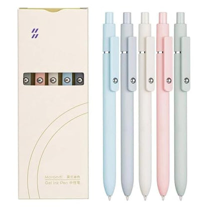 Joxop Quick Dry Gel Pens, Quick Dry Gel Pens, 5pcs Retractable Gels Pen Set, 0.5mm Quick-Dry Carbon Ink (B Multicolor) - color: B Multicolor