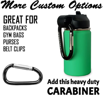 LaserGram Personalized Water Bottle, Grad Cap Class of 2023, 2024, 2025, 2026, 2027, Stainless Steel Double Wall Vacuum Insulated with Flip Top Straw, Custom Engraved Gift (12oz / 335ml Green) - color: Green, size: 12 Ounces