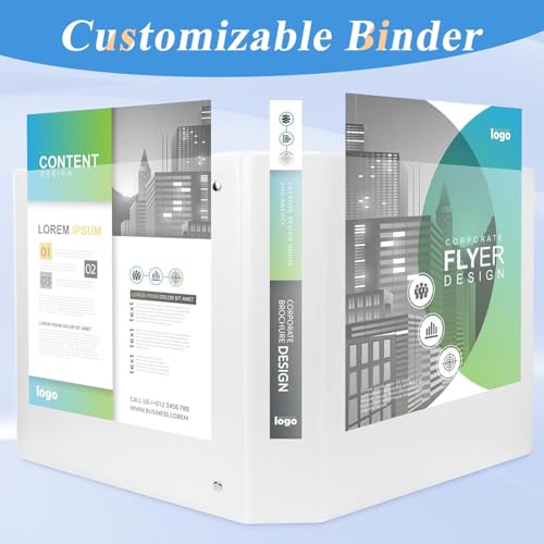 CIXILDTS 2-inch D Ring Binders, Fit US Letter Size Paper, 2" 3 Slant-D Ring Binder with 2 Pocekts, 12-Pack, White - color: White, size: 2", style: 12-Pack