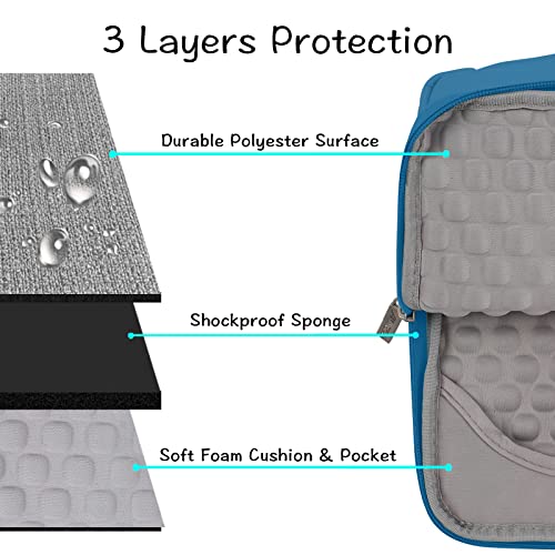 MOSISO Laptop Case 13.3 inch, 13.3 inch Laptop Sleeve with Handle | Compatible with MacBook Air/Pro 13/Pro 14, HP Dell ASUS Lenovo, Polyester Multifunctional Computer Bag, Lake Blue - color: Lake Blue, size: 13.3 inch