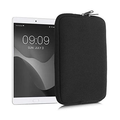 kwmobile Neoprene Pouch Compatible with 8"-8,4" Tablet - Universal Sleeve Case Cover with Zipper for Tablet - Black - color: black, size: 8"-8,4" Tablet