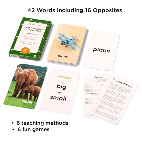 Award-Winning Flash Cards for Preschool & Kindergarten – 5-Deck Set, 180 Jumbo Cards – Learn Alphabet, Numbers, Colors, Shapes, First Words, Opposites & Rhyming – for Kids Ages 3–5