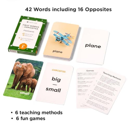 Award-Winning Flash Cards for Preschool & Kindergarten – 5-Deck Set, 180 Jumbo Cards – Learn Alphabet, Numbers, Colors, Shapes, First Words, Opposites & Rhyming – for Kids Ages 3–5