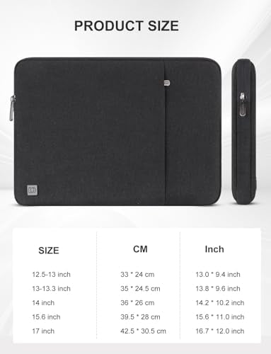 DOMISO Laptop Case Laptop Sleeve Cover for 16 inch MacBook Pro M4/M3/M2/M1 Pro/Max A3403 A3186 A2991 A2780 A2485 A2141,Compatible with 15.6 inch HP Lenovo Dell XPS 16,Black - color: Black, size: 15.6 inch