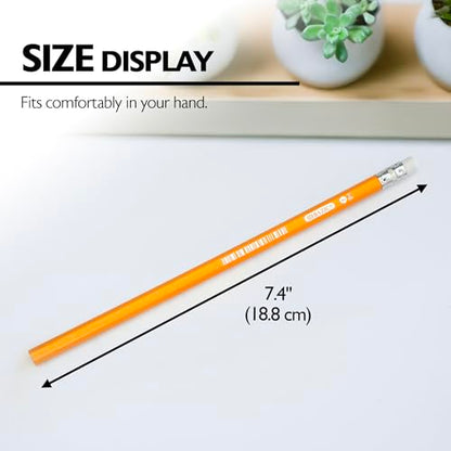 BAZIC PRODUCTS #2 Yellow Pencils with Eraser, 12 Count, for School, 2-Pack | eraser tops, classroom, tests, homework, standardized exams, daily writing - size: 2-Pack