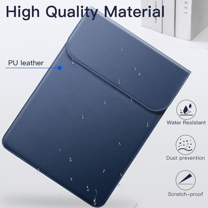 JETech Slim Laptop Sleeve for MacBook Neo (A18 Pro), MacBook Air 13-Inch (M2/M3/M4/M5) 2022-2026, MacBook Pro 13-Inch (M1/M2) 2016-2022, PU Leather Case (Navy) - color: Navy, size: 13-Inch