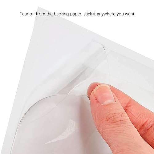 IMAGAME Clear Adhesive Business Card Pockets, 50 Pack | Side Open for Loading, Plastic Labels Holders, For Storage Bins and Library Card, Organizing and Protecting Business Cards - size: 2-1/2” x 4-1/8” for 2" x 3.5" Business Cards