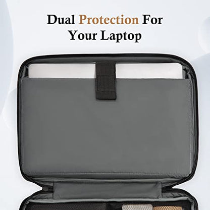 bagasin 17 17.3 Inch Laptop Sleeve Case | Slim, TSA-friendly laptop bag with handle, water-resistant & durable. Fits HP, Dell, Lenovo, Asus 17-17.3 inch notebooks - color: Black, size: 17