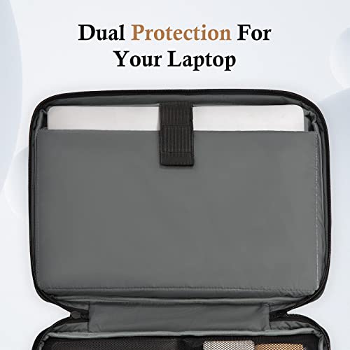 bagasin 13.3 Inch Laptop Sleeve Case TSA Friendly | Laptop bag fits MacBook Air M2/M1 2022-2018, MacBook Pro 2022-2016 M2/M1 & 12.9'' iPad Pro 6th-3rd Gen. Water-resistant - color: Black, size: 13-13.3