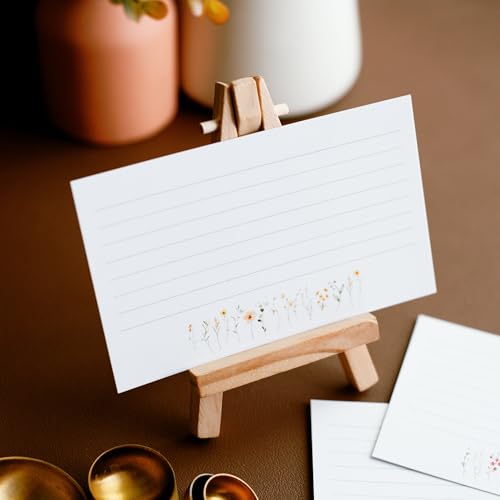Wild Flower Index Cards by Pure Print and Design | Floral Flash Cards Perfect For Study Sessions & Learning | 100 Cards of Premium Quality with 5 Different Designs | Wild Flower | 3x5 inches - color: Wild Flower