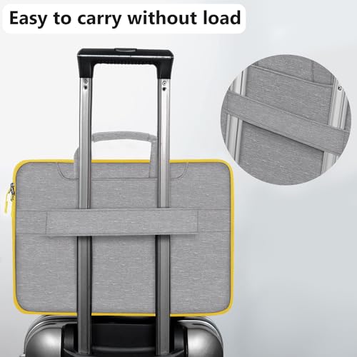 Hseok Laptop Shoulder Bag 13 13.3 14 Inch Case Compatible with MacBook Pro/Neo 14" M5/M4/M3/M2/M1,Mac Air/pro/Neo 13" and Most 13 13.3 14 Notebooks,Spill-Resistant Briefcase,LT Gray & LT Yellow - color: Light Gray & Light Yellow, size: 13-13.5 inch