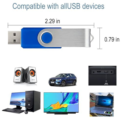 16GB USB Bulk Flash Drives USB 3.0 Flash Drives Bulk USB Drives Bulk Thumb Drive Pack Memory Stick (Blue 1 Pcs)