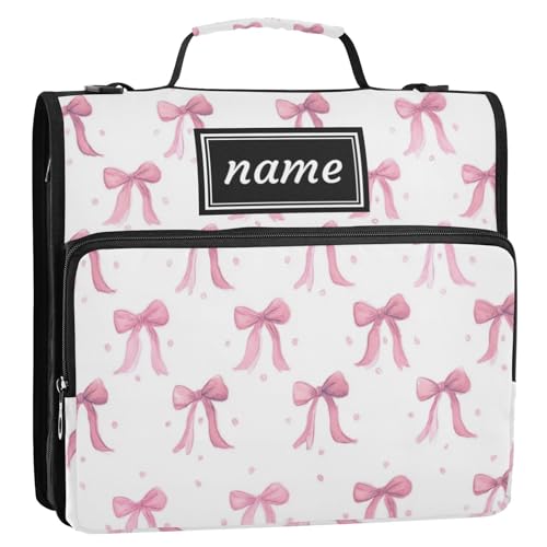 Kcldeci Zipper Binder Organizer 1.5inch 3 ring binder Bag for School and Office Expanding File Folder - color: F22
