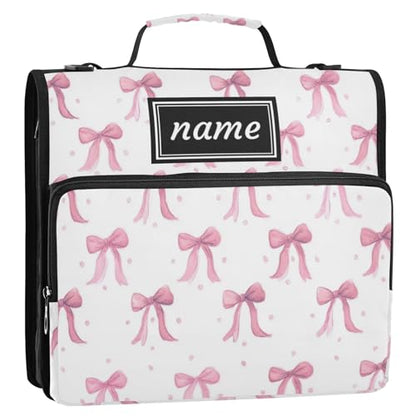 Kcldeci Zipper Binder Organizer 1.5inch 3 ring binder Bag for School and Office Expanding File Folder - color: F22