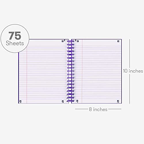 Hamelin, Spiral Notebook, 8x10in, College Ruled, Hardcover, 75shts/150 pages, 1 Subject Notebook, ULTRA Violet - color: ULTRA Violet